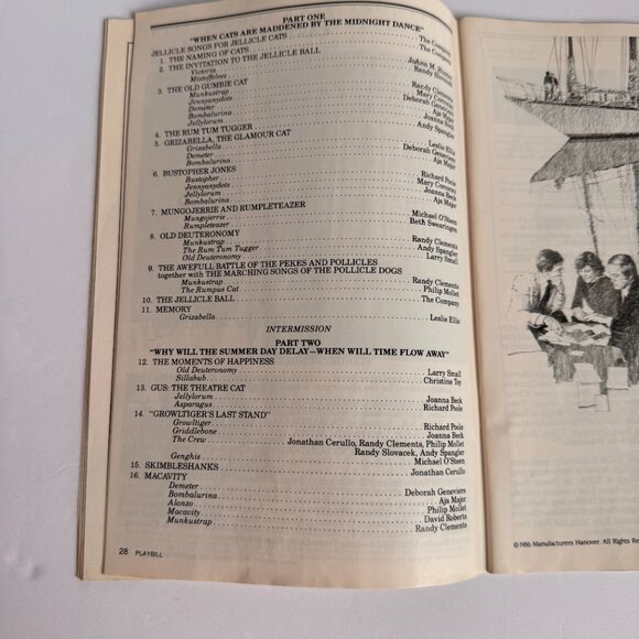 Cats December 23, 1986 Miami Beach Theater of the Perf Arts 62 pgs. Jan. 1987 Ed - Picture 6 of 12